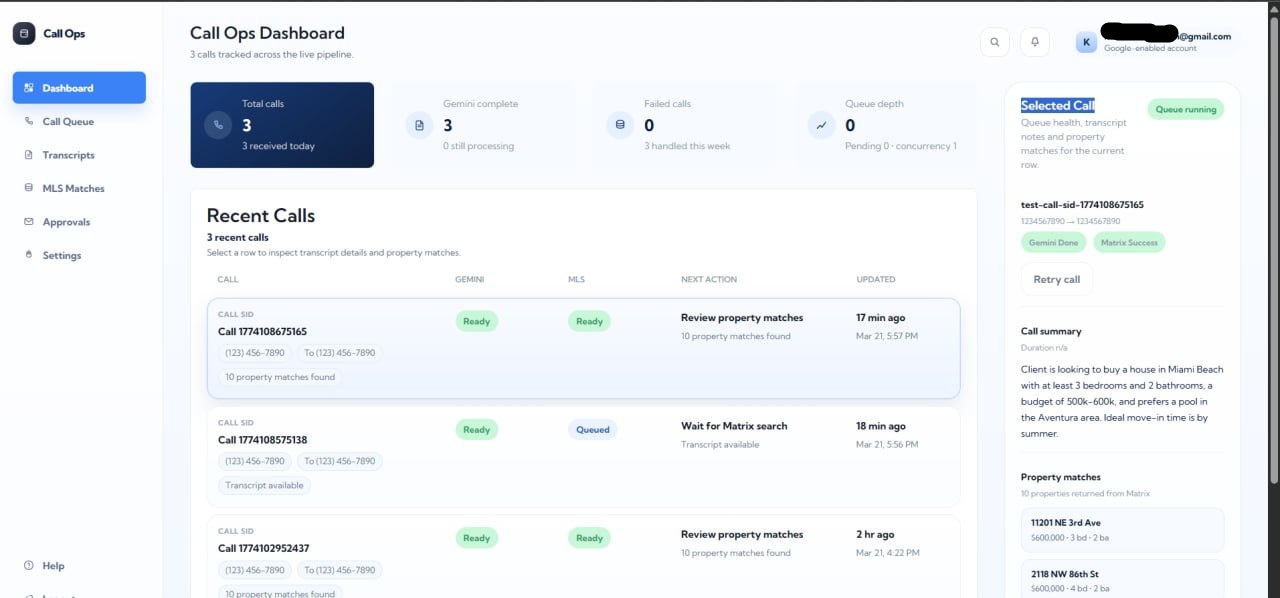 AI Call-to-Listings Agent project preview